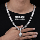 Spade Moissanite Pendant Sterling Silver, Gold, or Rose Gold | VVS Moissanite | GRA Certified