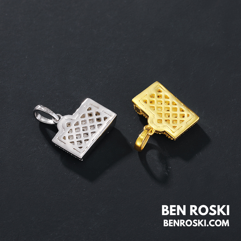 Camera Pendant Necklace Sterling Silver or Gold / Rose Gold Plated | VVS Moissanite | GRA Certified