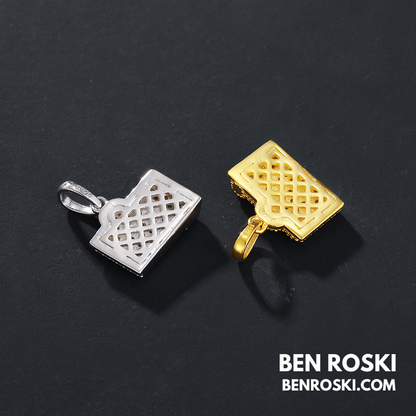 Camera Pendant Necklace Sterling Silver or Gold / Rose Gold Plated | VVS Moissanite | GRA Certified