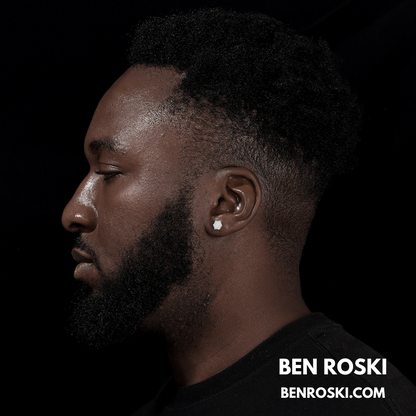 Hexagon Cluster Stud Earrings Sterling Silver, Gold, or Rose Gold Plated | VVS Moissanite | GRA Certified