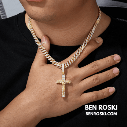 Jesus Crucifix Cross Pendant – 63MM Height |  VVS1 Moissanite | GRA Certified