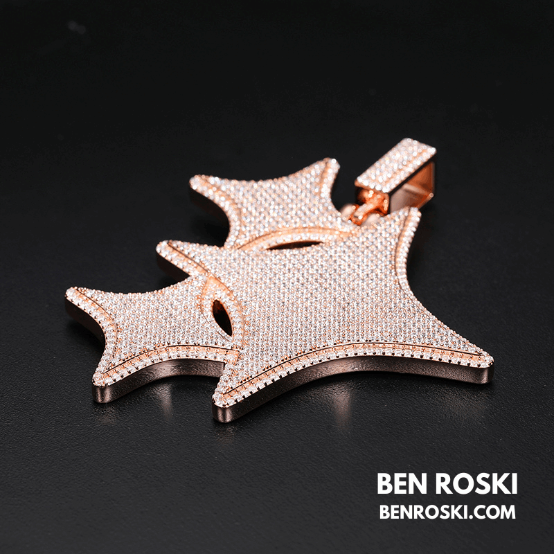 Starburst Pendant – 75MM Height | VVS1 Moissanite | GRA Certified