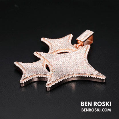 Starburst Pendant – 75MM Height | VVS1 Moissanite | GRA Certified