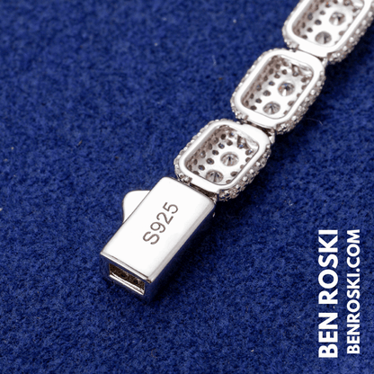 Cushion Link Moissanite Chain – 7MM Width | 22 Inch | 34.17g | GRA Certified