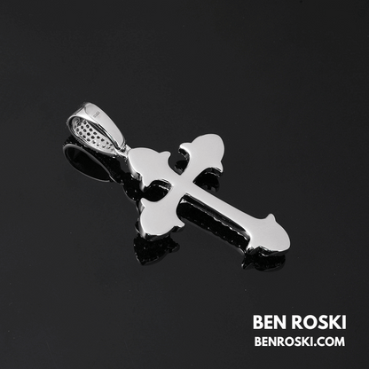 Moissanite Cross Pendant Sterling Silver, Gold & Rose Gold | VVS Moissanite | GRA Certified