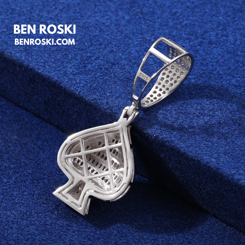 Spade Moissanite Pendant Sterling Silver, Gold, or Rose Gold | VVS Moissanite | GRA Certified