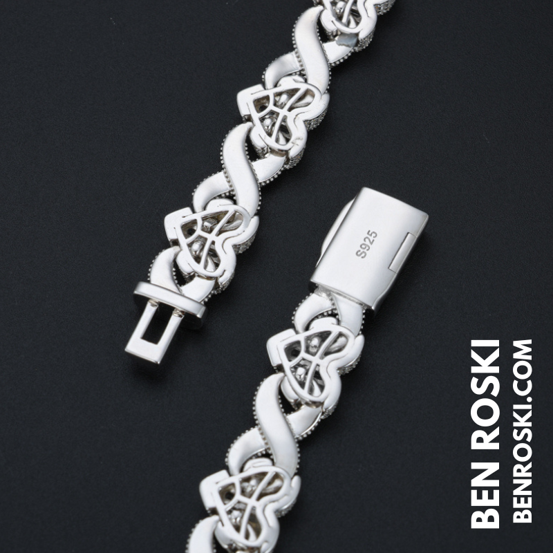 Heart Baguette Moissanite Necklace Sterling Silver, Gold & Rose Gold | GRA Certified