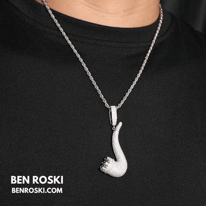 Smoke Pipe Pendant – 65MM Height | VVS1 Moissanite | GRA Certified