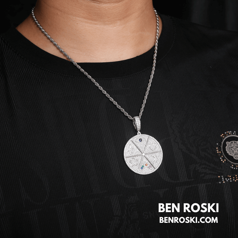 Celestial Round Pendant – 57MM Height | VVS1 Moissanite | GRA Certified