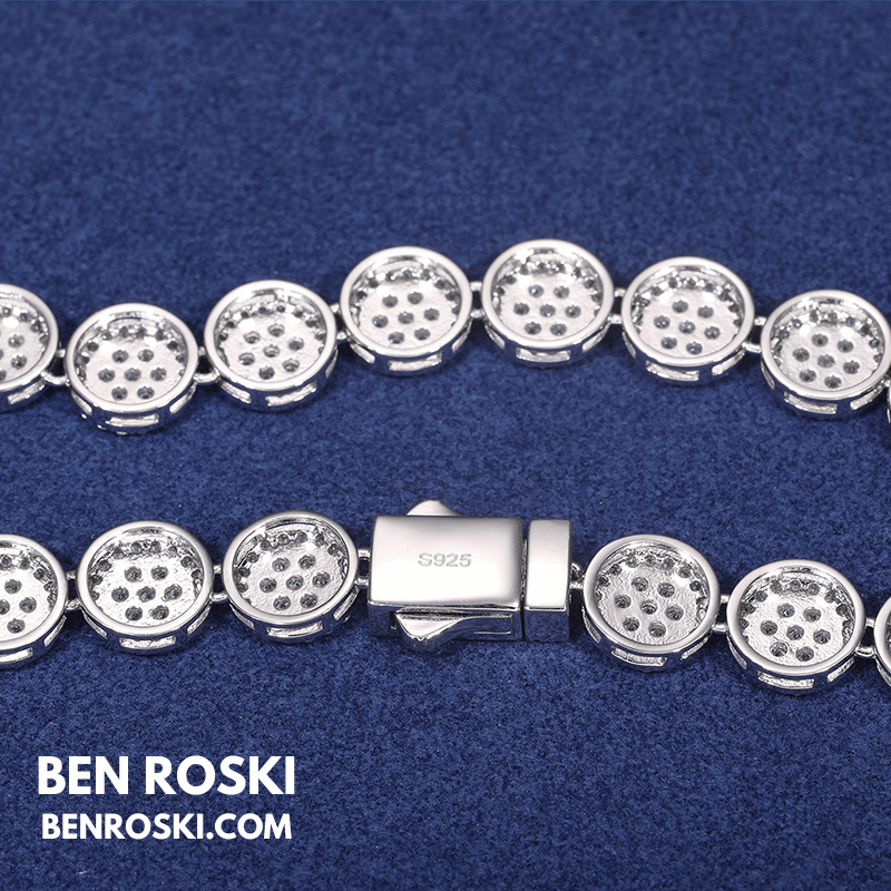 Round Cluster Moissanite Chain – 9MM Width | 20 Inch | 48.55g | GRA Certified