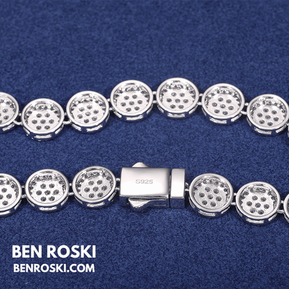 Round Cluster Moissanite Chain – 9MM Width | 20 Inch | 48.55g | GRA Certified