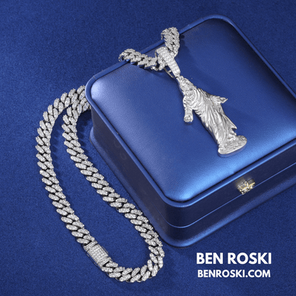 Jesus Pendant – 73MM Height | VVS1 Moissanite | GRA Certified