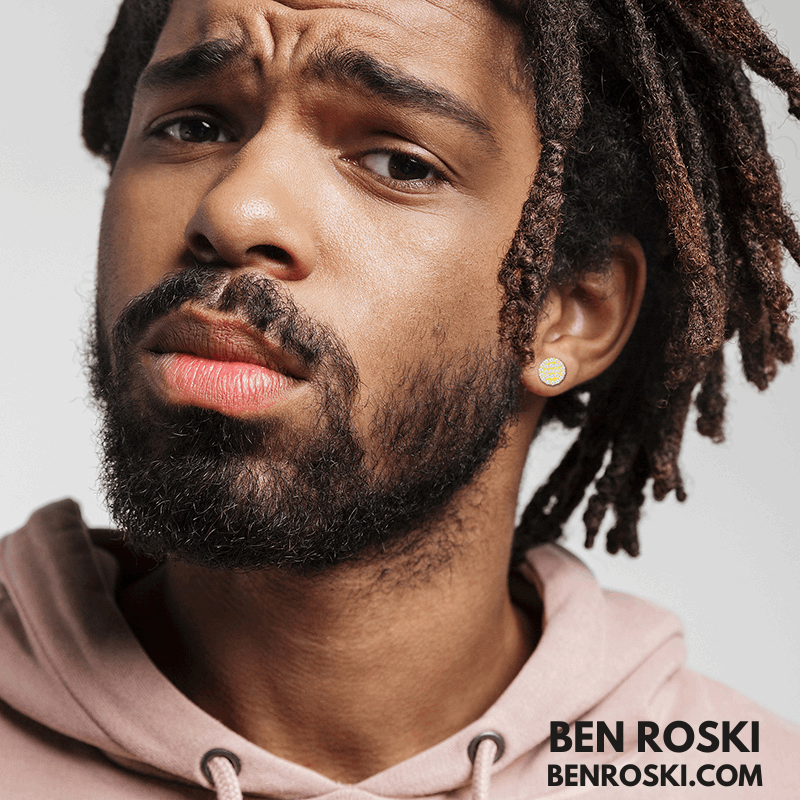 Round Cluster Stud Earrings Sterling Silver, Gold, or Rose Gold | VVS Moissanite | GRA Certified