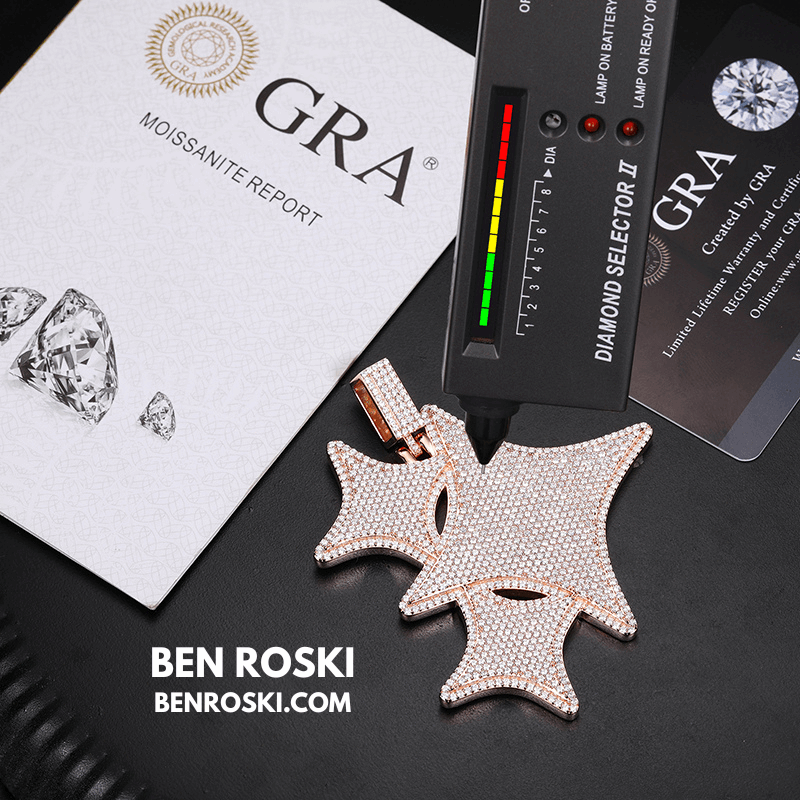 Starburst Pendant – 75MM Height | VVS1 Moissanite | GRA Certified