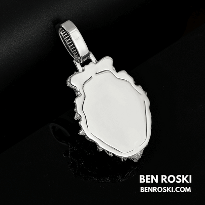 Lion Head Moissanite Pendant Sterling Silver, Gold, or Rose Gold | VVS Moissanite | GRA Certified