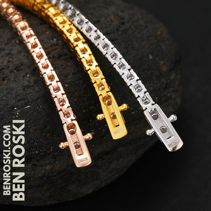 Moissanite Tennis Bracelet – 3MM / 4MM | 7–8 Inch | Silver, Gold & Rose Gold | VVS1 Moissanite | GRA Certified