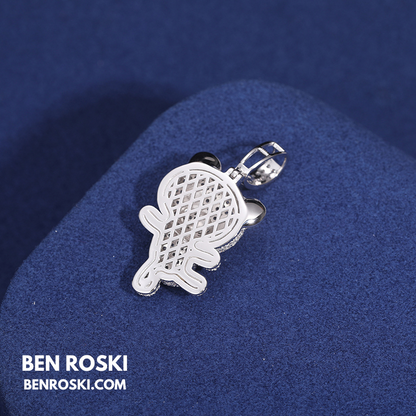 Dancing Teddy Bear Pendant Sterling Silver, Gold & Rose Gold | VVS Moissanite | GRA Certified