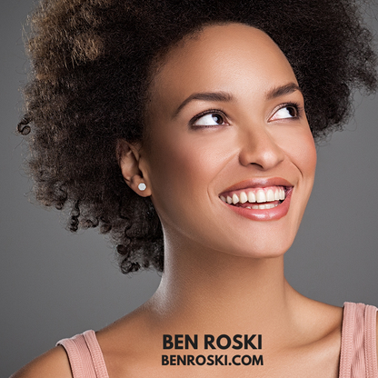 Round Cluster Stud Earrings Sterling Silver, Gold & Rose Gold | VVS Moissanite | GRA Certified