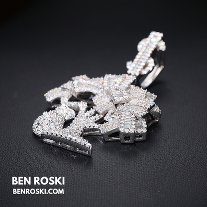 Money Tree Pendant Sterling Silver or Gold/Rose Gold Plated | VVS Moissanite | GRA Certified