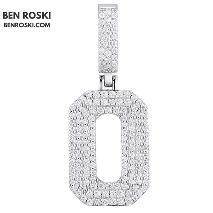 Custom Number Pendant Sterling Silver, Gold, or Rose Gold | VVS Moissanite | GRA Certified