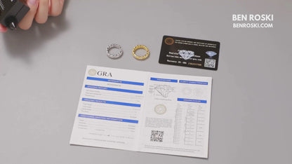 Criss-Cross Eternity Band Stuhrling Silver or Gold & Rose Gold | VVS Moissanite | GRA Certified