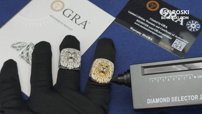 Lion Head Moissanite Ring Sterling Silver, Gold & Rose Gold | VVS Moissanite | GRA Certified