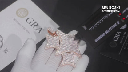 Starburst Pendant – 75MM Height | VVS1 Moissanite | GRA Certified