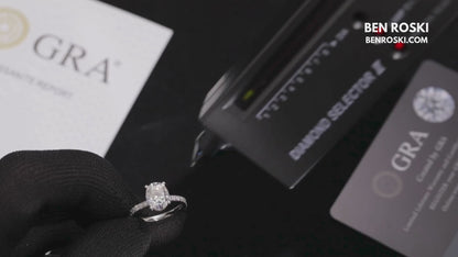 Classic Moissanite Engagement Ring Sterling Silver, Gold, or Rose Gold | VVS1 Moissanite | GRA Certified